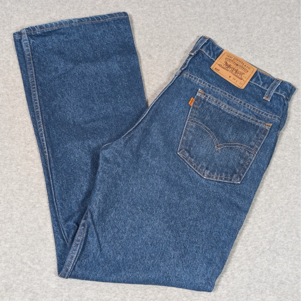 Vintage Levi's 517 Orange Tab Jean Mens 38x31 High Rise Straight Leg USA 90's